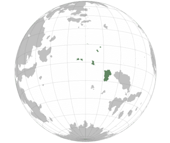 Location of Gallambria including the Gallambrian Adlantic Ocean Territory and the Ashford and Tarago Islands