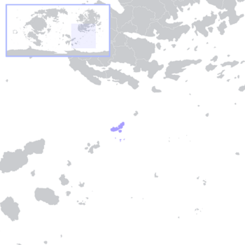 Location of Glanodel (blue), region (blue box)