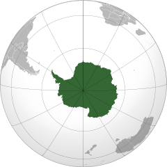 Location of the Antarctic Circle States