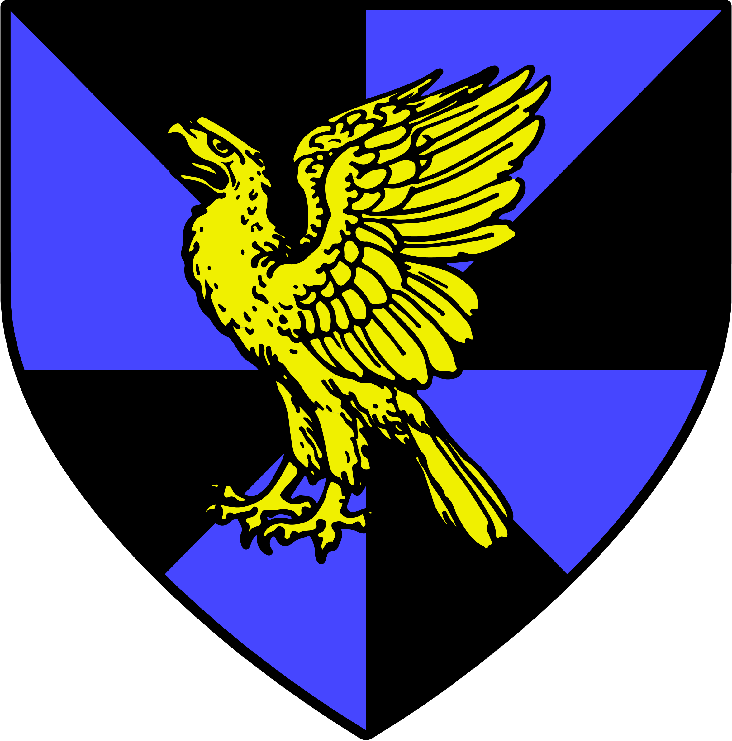 File:Sable a eagle rising or in full, gyronny azure.png - IIWiki