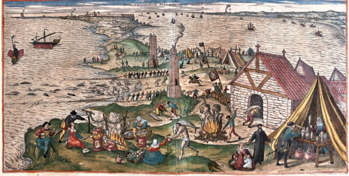 File:Tuna traps, from an original by Franz Hogenberg depicting the sixteenth-century tuna industry at Cadiz.jpg