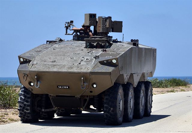 File:Eitan 8x8 APC wheeled armoured vehicle personnel carrier Israel Israeli army defense industry 640 002.jpg
