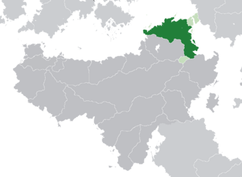 Location of Iotopha (dark blue) – in Ochran (dark grey) – in the ORG (light blue)