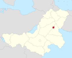 Location of the Prishek municipality within Luepola.