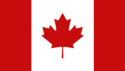 A vertical triband design (red, white, red) with a red maple leaf in the center.