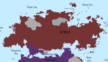 The traditional territory of the Acrean Empire