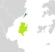 Namoria (dark green) inside the Yajawil of Barriset (light green)