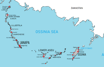 A map of the Ossinia Sea