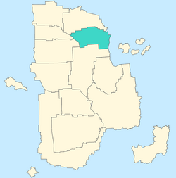 Map of Arabi with Saint George highlighted