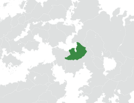 Location of Dzhuvenestan (dark green) in western Ochran (grey)