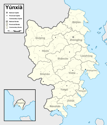 Map of Yunxia