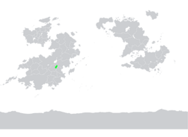 Location of the Yoloten on Kylaris in light green