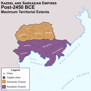 The Kazdel and Sarkaz empires after 2450 BCE