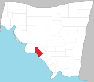 Map of West Monroe highlighting Travis County