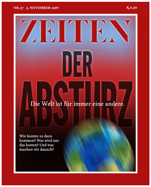 File:4 Novembrer 1987 Zeiten cover about the October 1987 stock crash and financial crisis.png