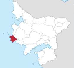 Map of Carloso with Aranse highlighted