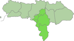 Location of Sheah (light green) within Lorcania
