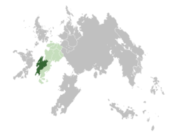 Location of  Arlyon  (dark green)
