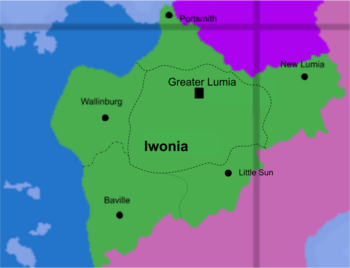 Location of Iwonia