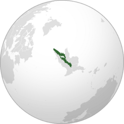 Location of Kahneska (dark green)