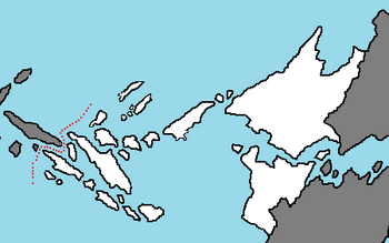 The islands of Qolaysia, bordered by Nebetia, Saint Croix and Bens, and maritime borders with Ascacia and Togaria