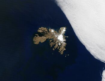 Satellite image of Bear Island.
