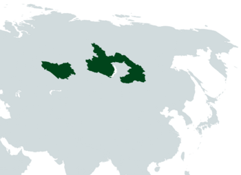 Areas controlled by the Russian SSR (dark green)