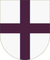 The arms of the House of Bússolo, the first house of Luzela. The origin of the Violet Cross.