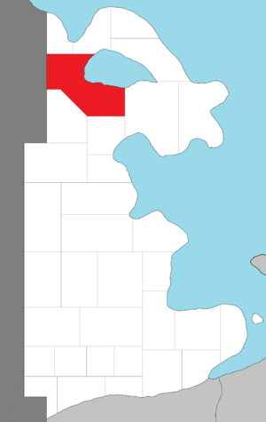 Map of Hamilton highlighting Lake County