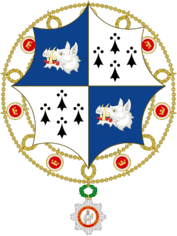 Arms of Victoria Mason as Grand Companion of the Order of Pious Lot.png