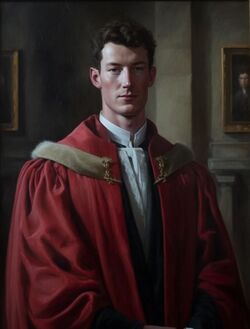 Stafford in peers robes at the State Opening of Parliament