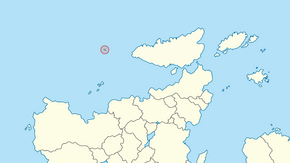 Location of the Aurora Islands (circled in red) in Northern Euclea