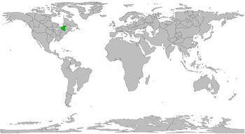 Location of Cuba in the World.