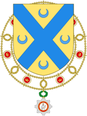 Arms of Sam Gallagher as Grand Companion of the Order of Pious Lot.png