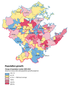 Map of population growth statistics