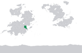 Location of Lavana on Kylaris in dark green