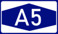 Nummernzeichen für Autobahnen (Auto- bahn route sign)