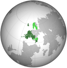 Member states (dark green) and associate members (light green)