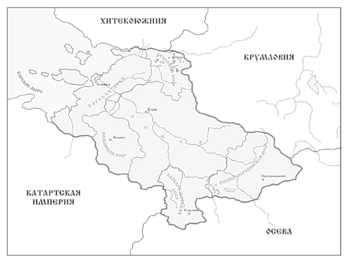 Territory of the Dulebian Federative Socialist Republic in 1919, after the Dulebian Civil War
