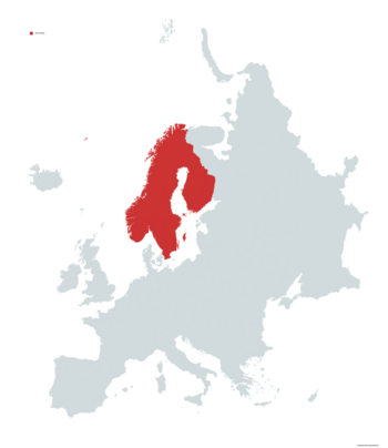 Altmelian Land on an European map