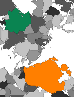 Map indicating locations of Besmenia and Vitosium