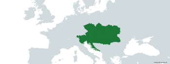 Location of Austrian Empire (Deutscher Bund)