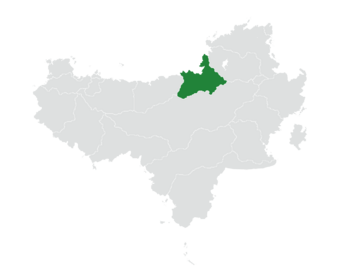 Location of Cyrassinia (dark green) - in Scipia (dark grey)