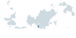 Location of Lubuzi (dark blue), in Zanj
