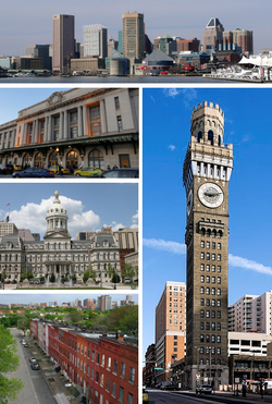 Clockwise from top: Downtown skyline, Horton Tower, Matterhorn Projects, City Hall, and Union Station