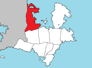 Map of Ibica highlighting Hamilton