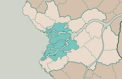 Location of Ovedal within the Ovedal Capital Community