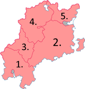 Regions map of Paqueonia.