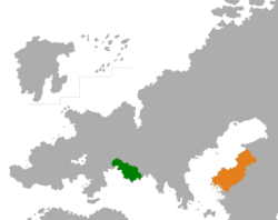 Map indicating locations of Raditia and Romaia