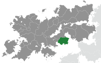 Location of Brumen highlighted in dark green Continent of Belisaria highlighted in dark grey.